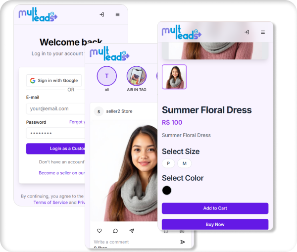 B2B Marketplace with Instagram Layout