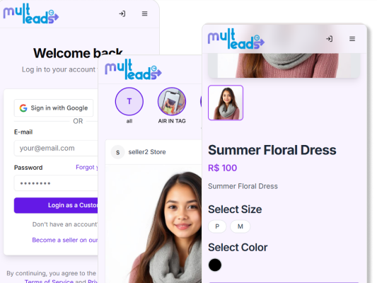 B2B Marketplace with Instagram Layout